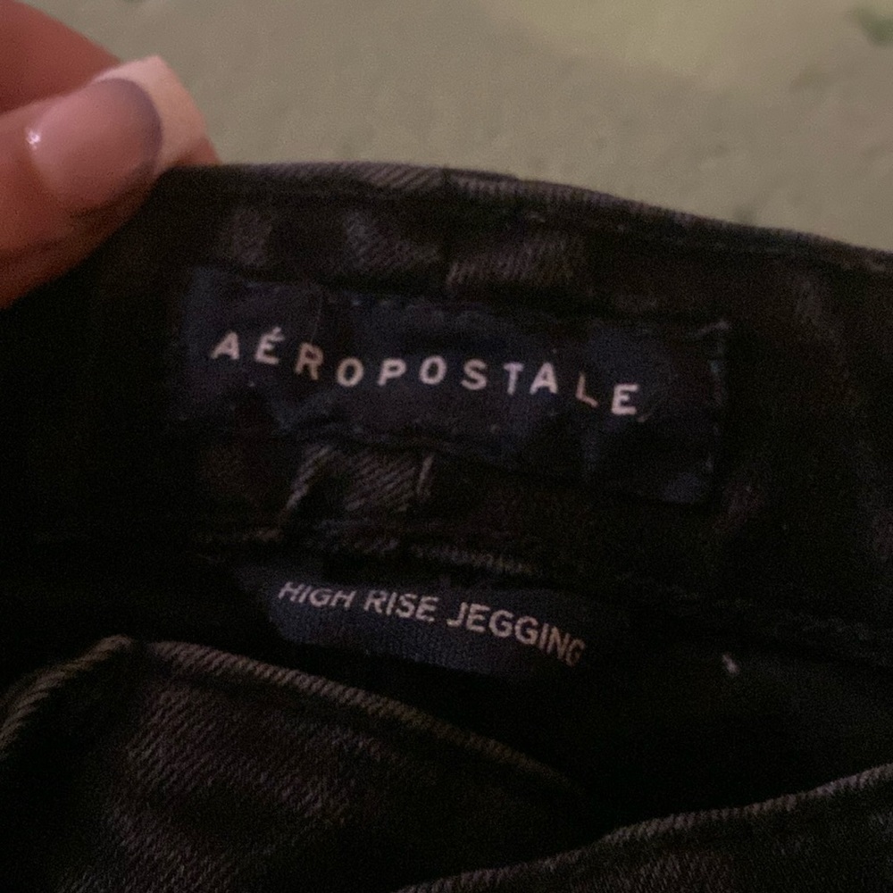 Aeropostale high rise jeggjngs, black
